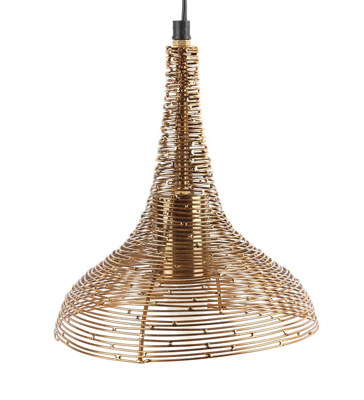 The "Shimmering Funnel Pendant light" by Décor de Maison in Jet black finish