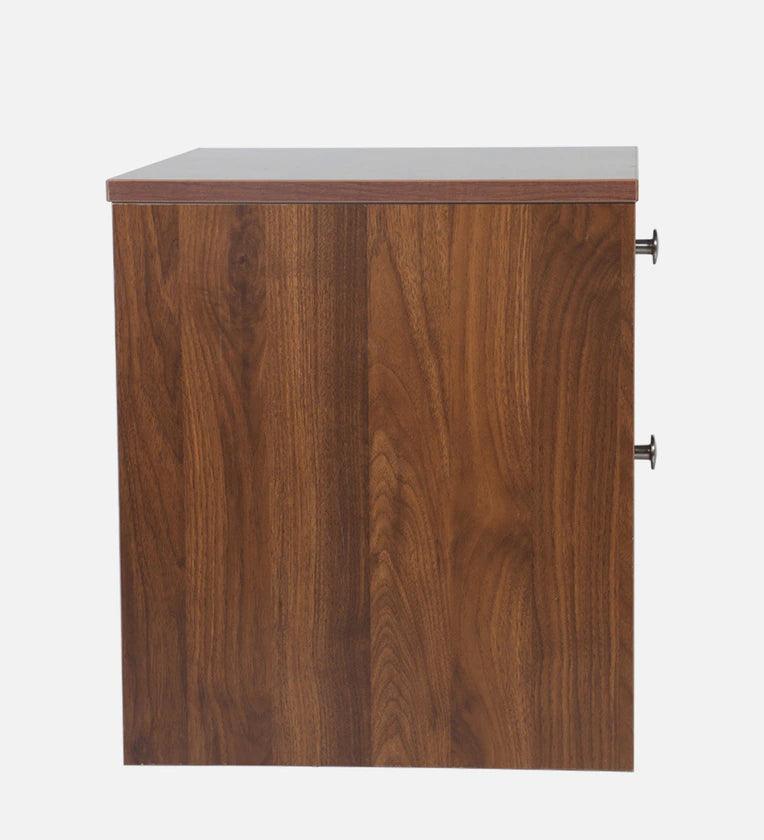Bedside Table In Columbian Walnut Finish With Drawer - Ouch Cart