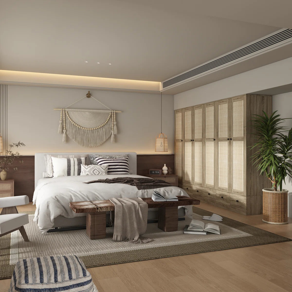 94.4 Inch Wide Large Wardrobe Spacious Bedroom Storage