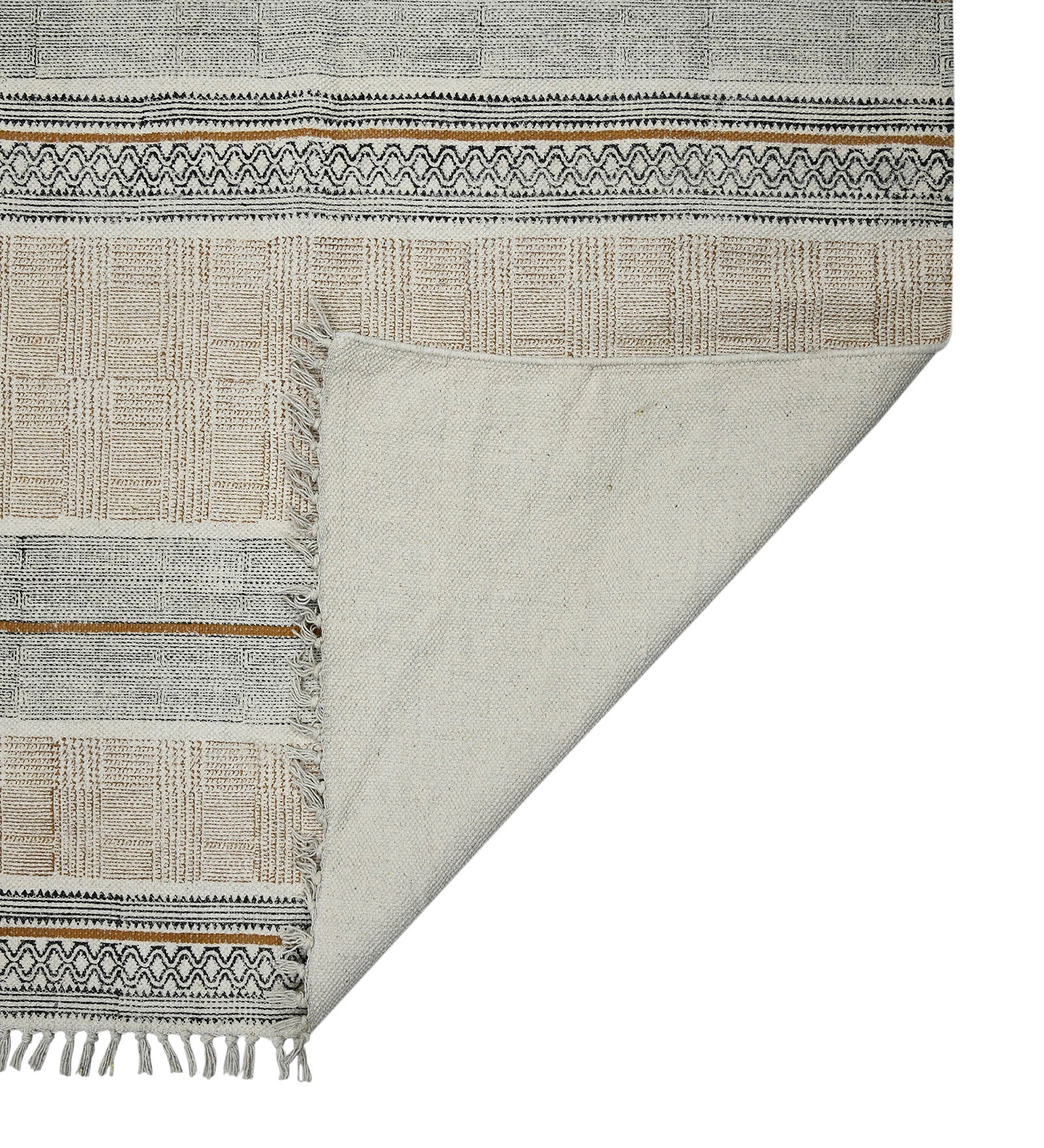 Dune Modern Pattern Hand Woven  Rectangle Anti-Skid Designer Carpet, Prayer Rug For Office Cabins, Small Living Spaces - 2'x3'