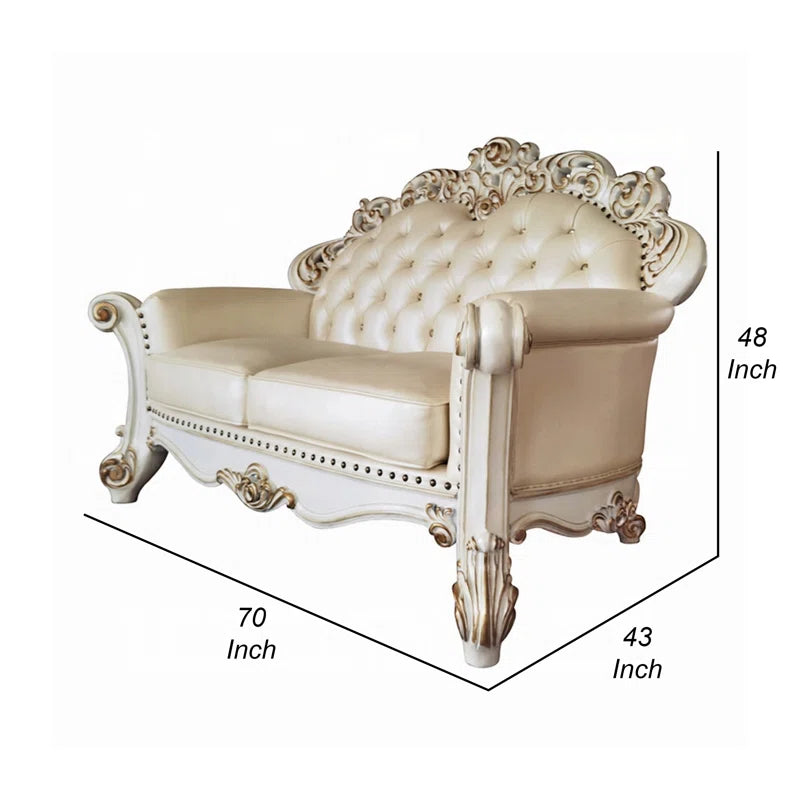 70'' Faux Leather Sofa