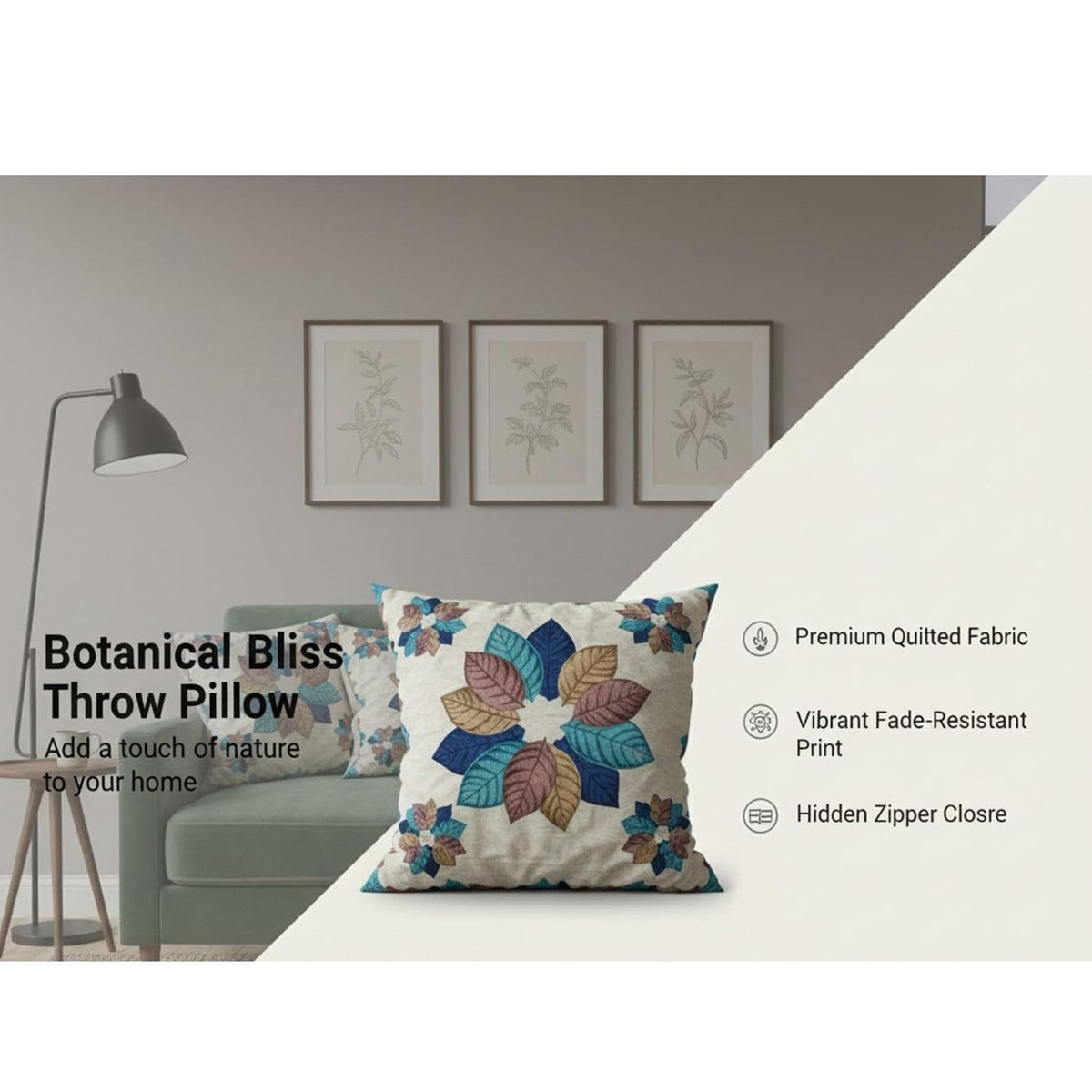 Multicolor Floral Printed Cushion Covers – Set of 5 OUCH CART