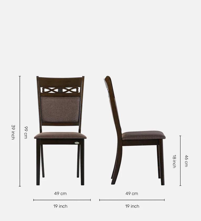 4 Seater Dining Set in Brown Colour - Ouch Cart