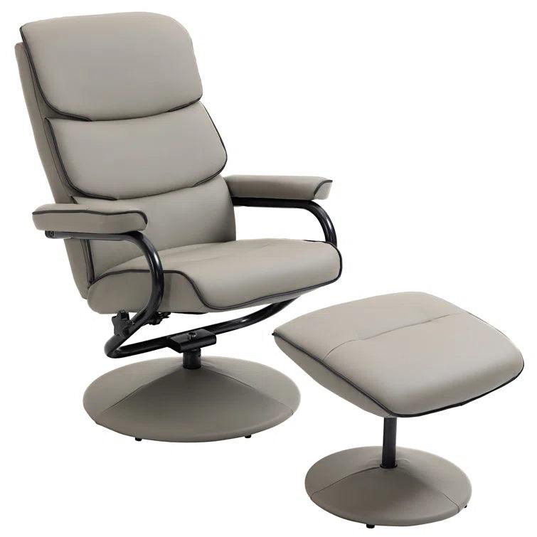 Wide Swivel Armchair and Ottoman - Ouch Cart