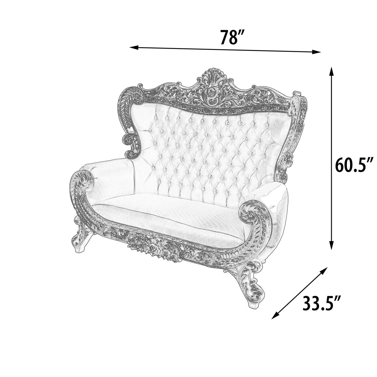 78'' Upholstered Loveseat - OUCHCART | luxury Sofa
