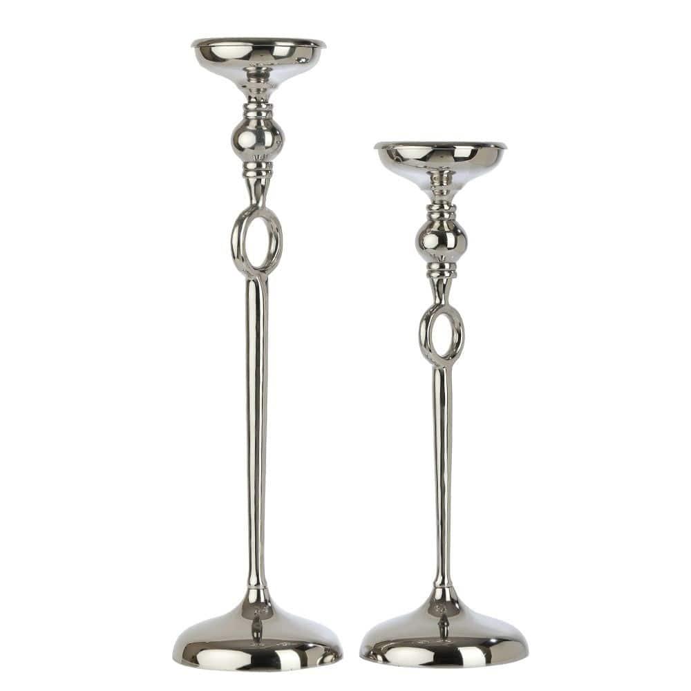 Ajna set of 3 Silver Pillar Holder - Ouch Cart