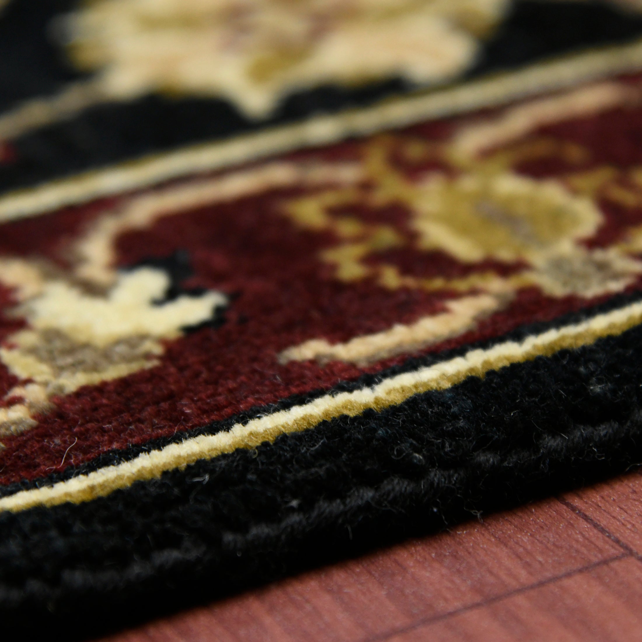 Luxor Classic Pattern Hand Knotted  Rectangle Anti-Skid Designer Carpet, Prayer Rug For Office Cabins, Small Living Spaces - 2'X3'