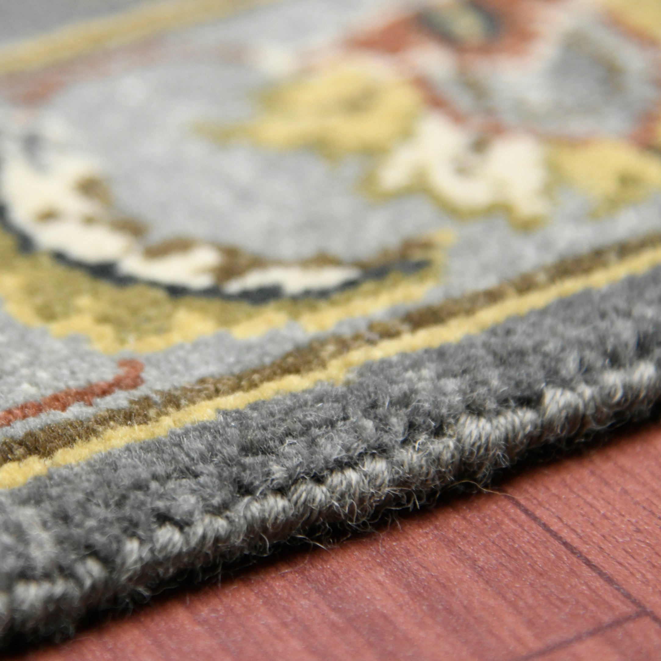 Luxor Classic Pattern Hand Knotted  Rectangle Anti-Skid Designer Carpet, Prayer Rug For Office Cabins, Small Living Spaces - 2'X3'