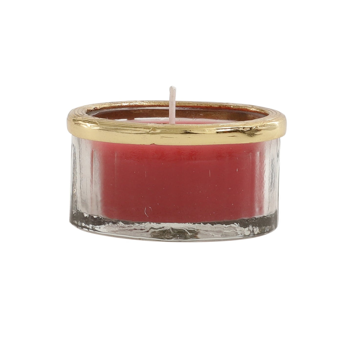 cherry blossom red scented candle jar with Golden ring M.M.I. OVERSEAS