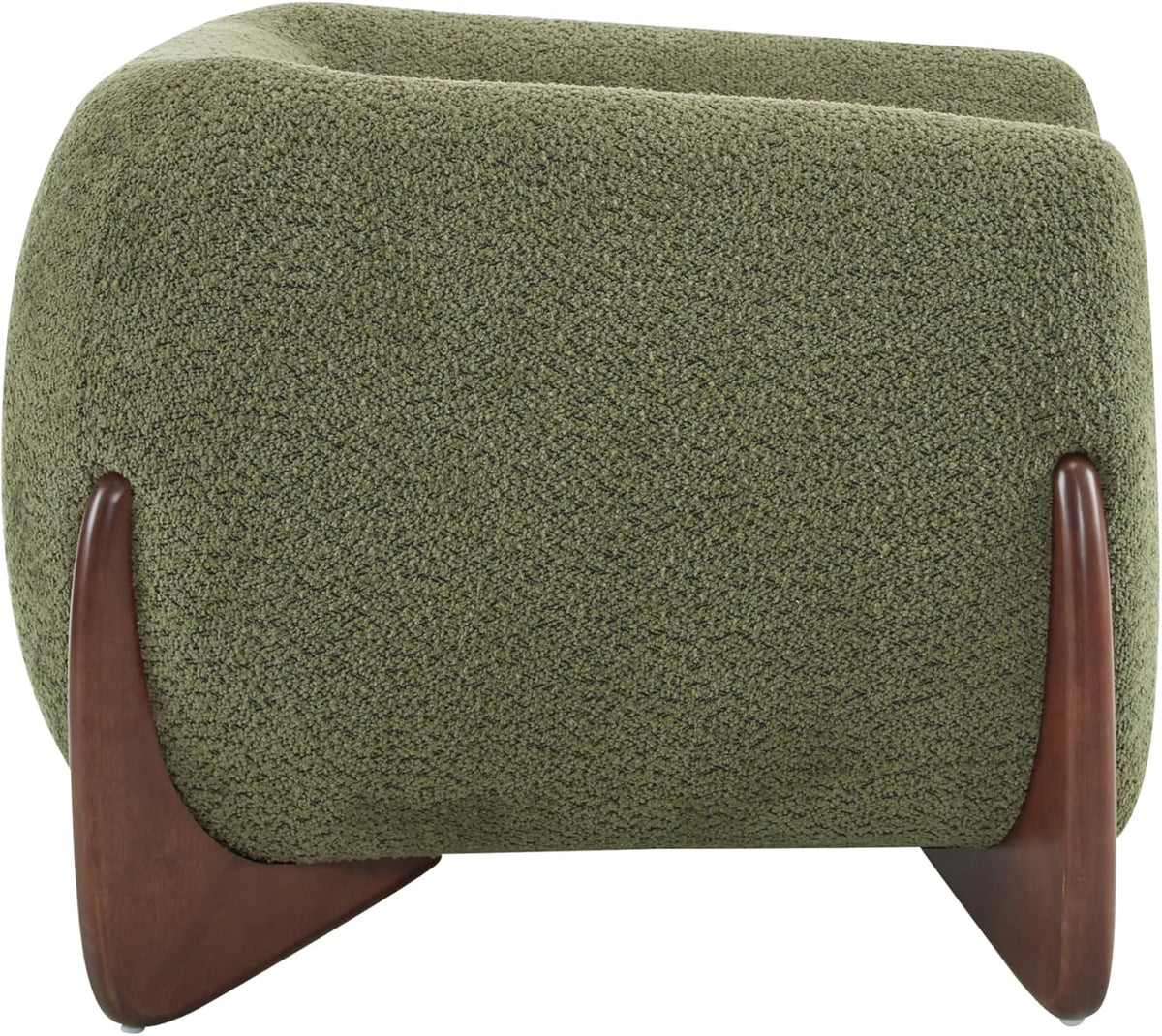 Ouch Cart Modern Bouclé Tuxedo Accent Chair with Wooden Frame & Cushioned Seat OUCH CART