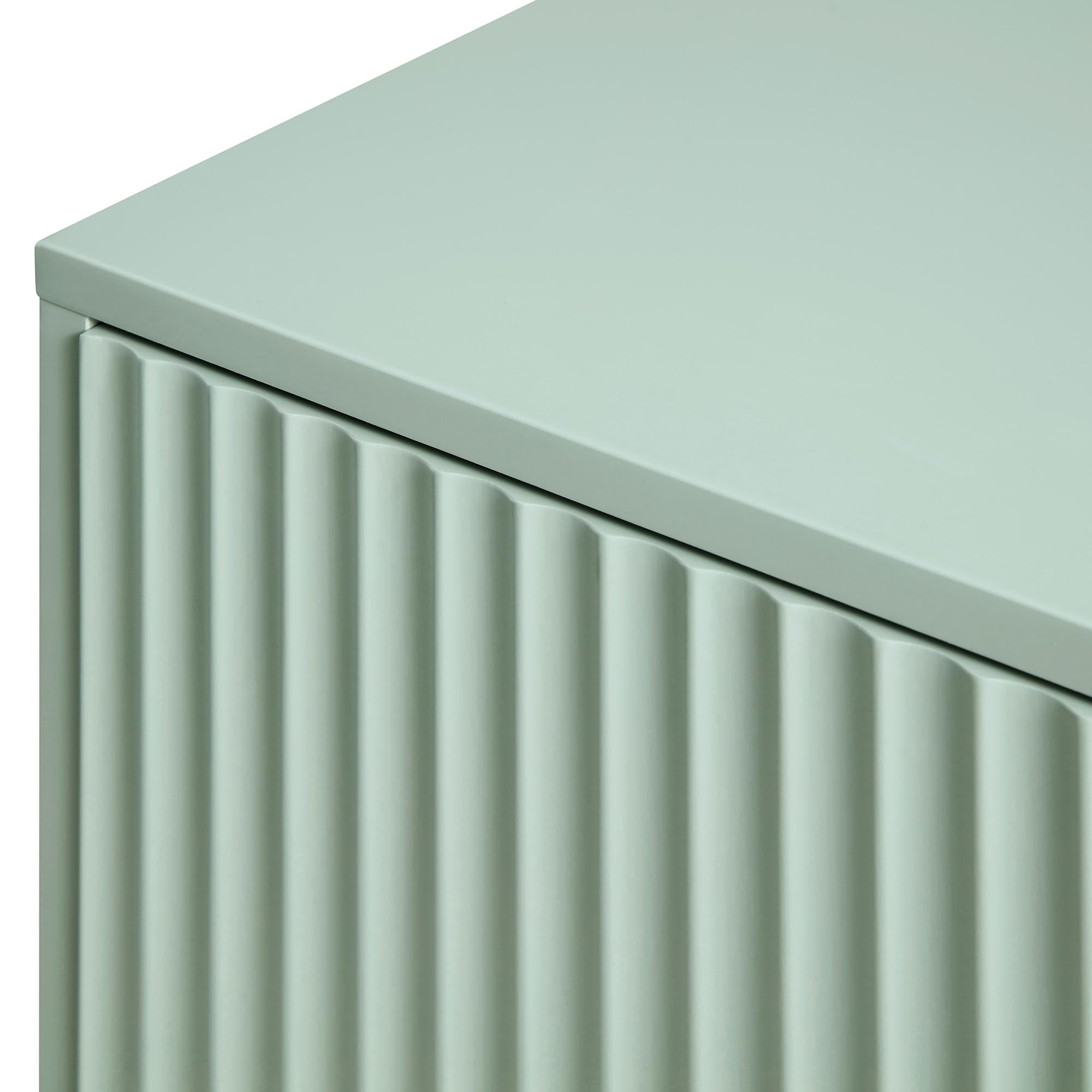 Modern Fluted Sideboard Cabinet with Drawers & Storage