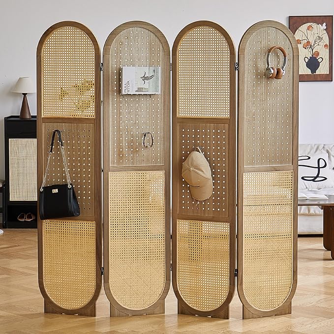 Foldable Wooden Privacy Partition with Storage & Display Design Ouch Cart