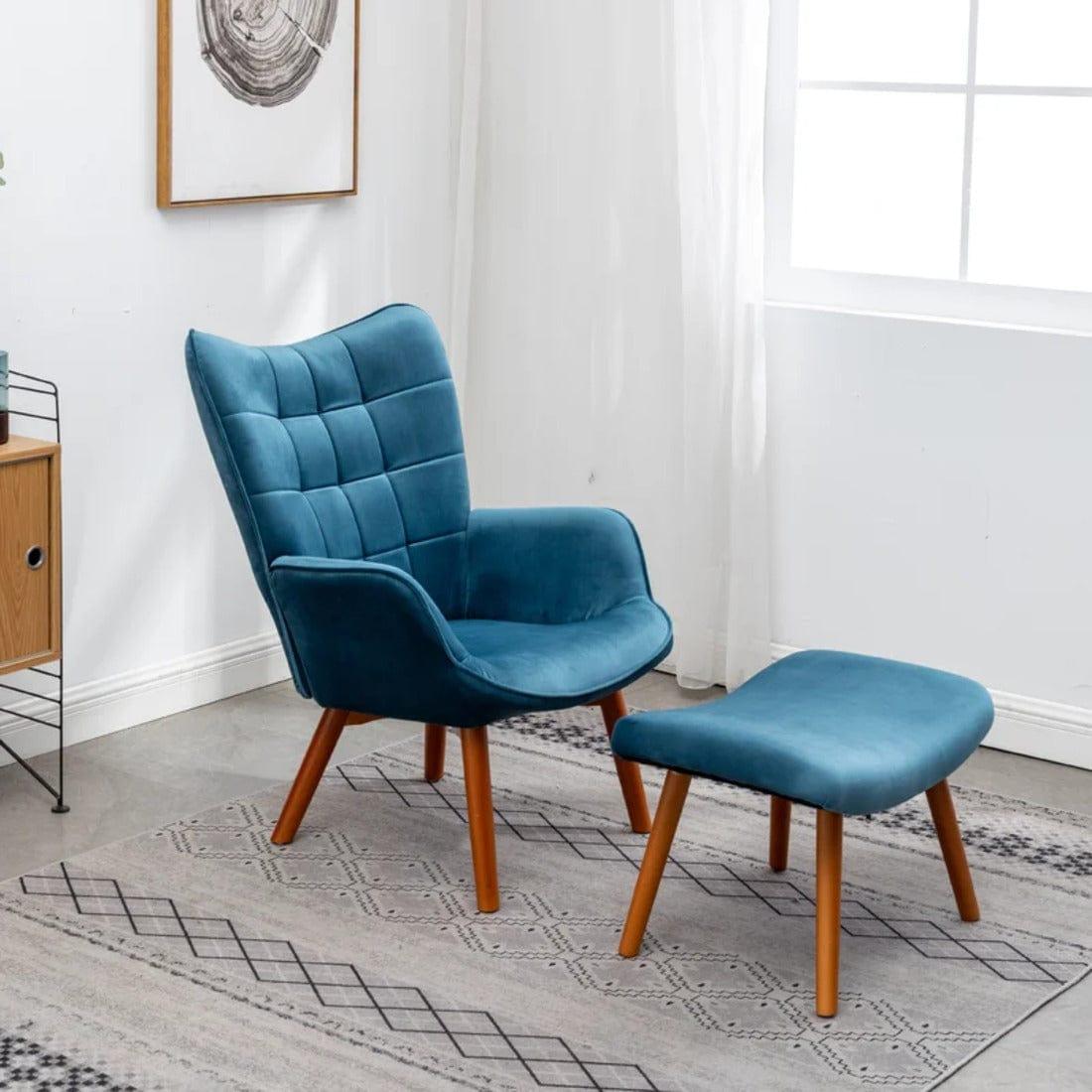 embra accent chair with ottoman - Ouch Cart