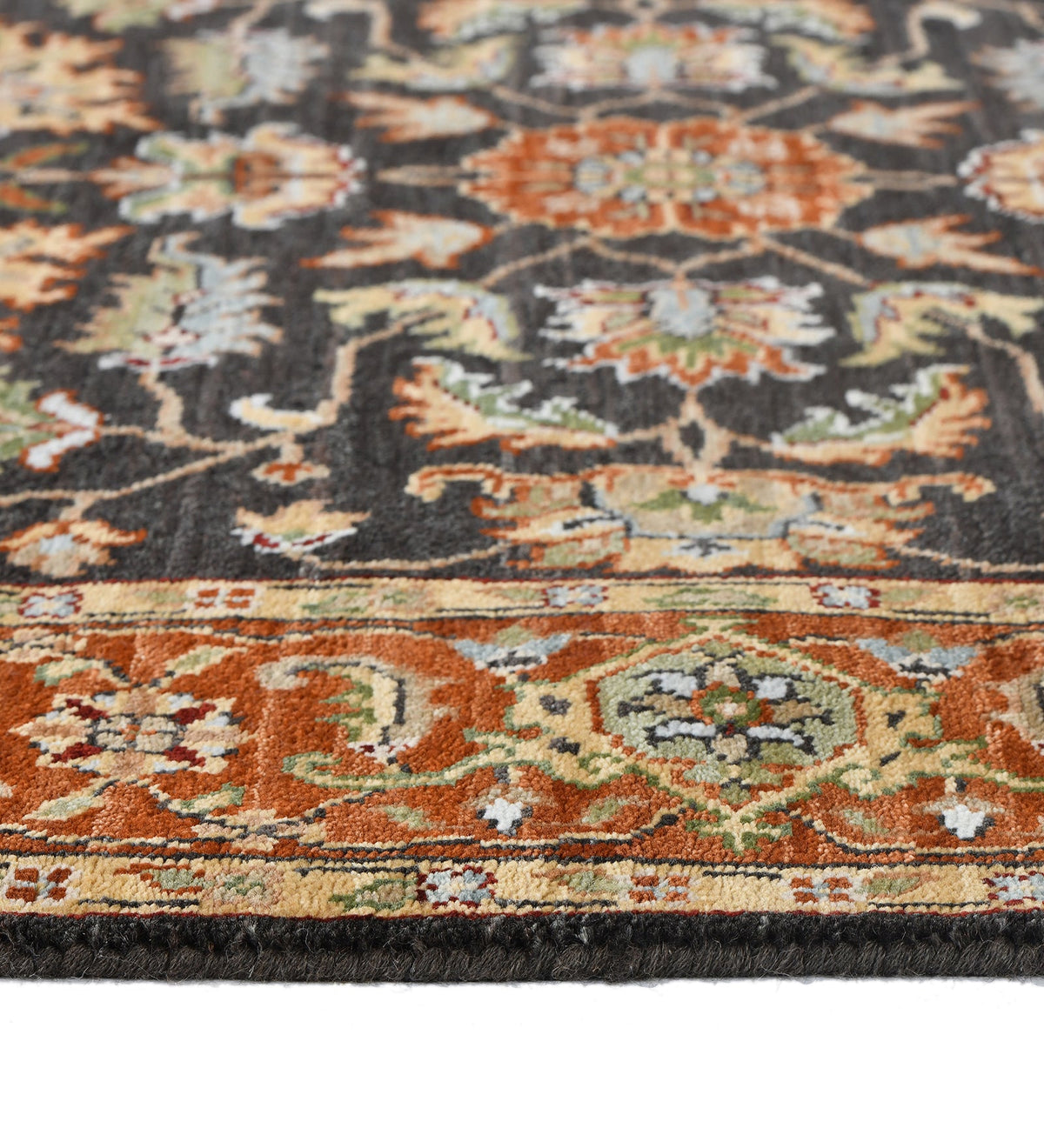 Creneau Traditional Pattern Hand Knotted Rectangle Anti-Skid Designer Carpet, Prayer Rug For Office Cabins, Small Living Spaces - 4'x6' Saraswati Global