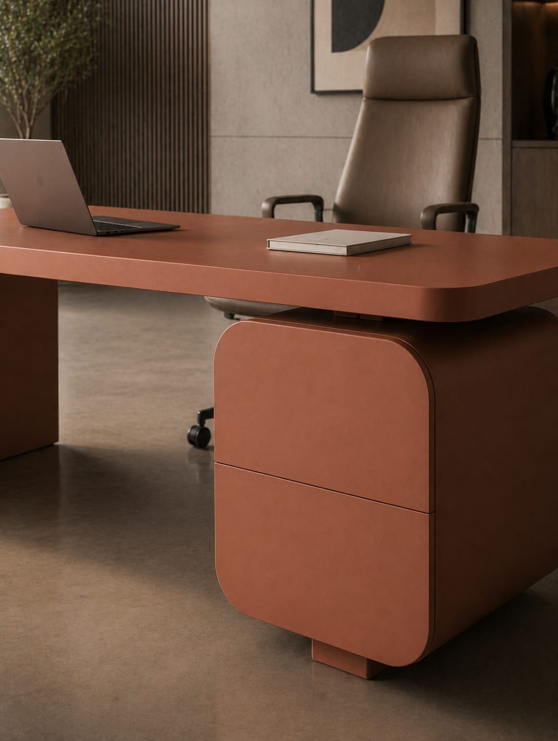Modern Executive Office Table with Storage