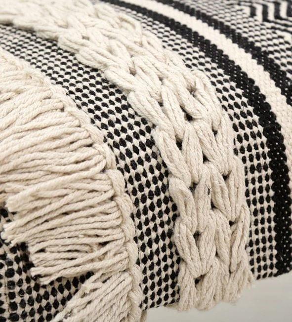 Archer Mango Wood Bench In Cotton Multicolour - Ouch Cart