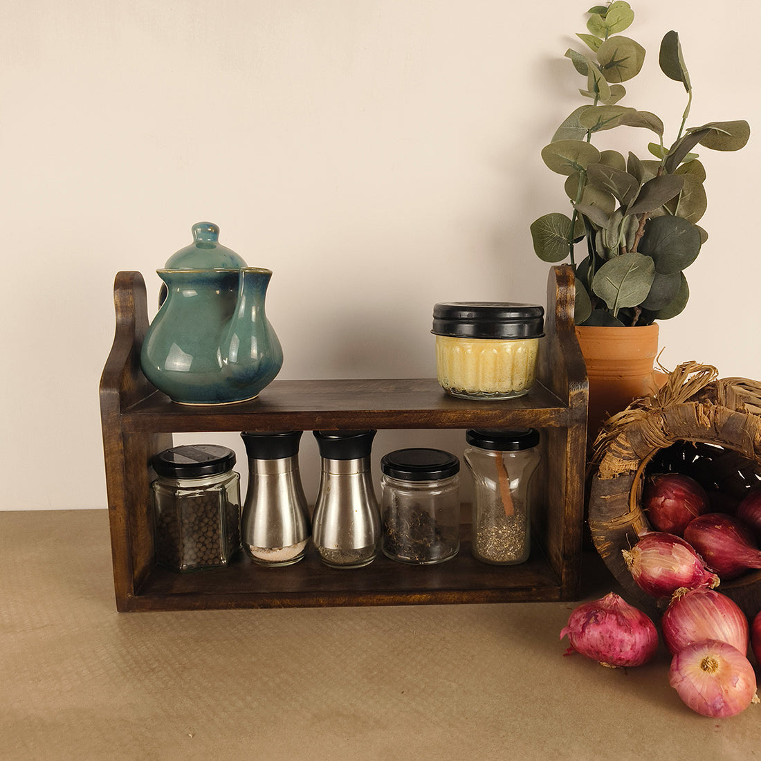 AGATHA Wooden Kitchen Stand-OUCH CART | Kitchen rack
