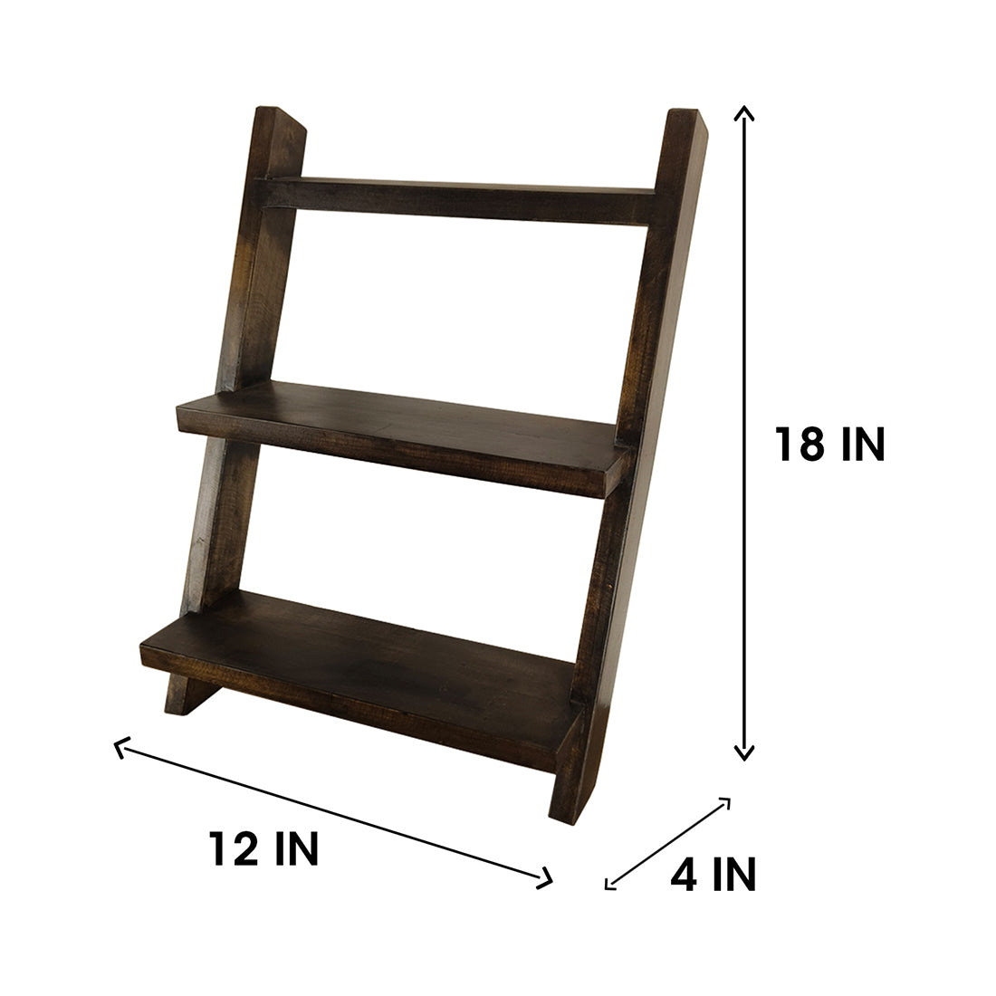 AMELIA Wooden Shelf 2 Step Ladder-OUCH CART | Kitchen rack