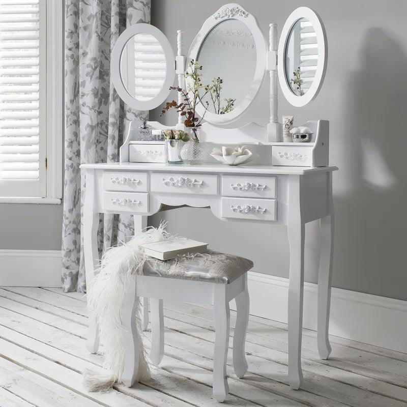 Carlos Dressing Table with Mirror - Ouch Cart