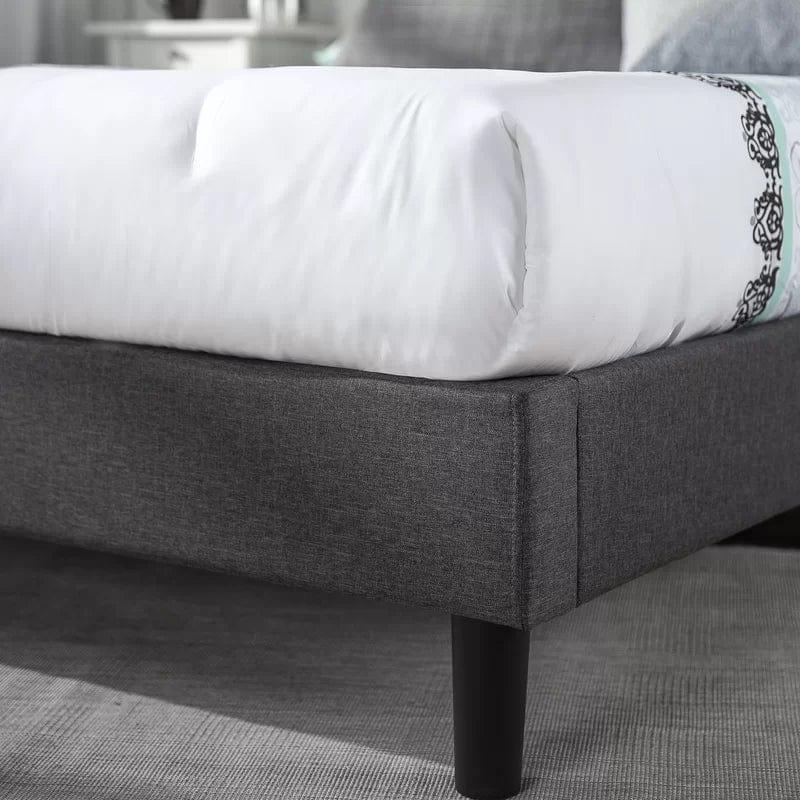 Allenwood Button Tufted Upholstered Bed Frame with Headboard - Ouch Cart