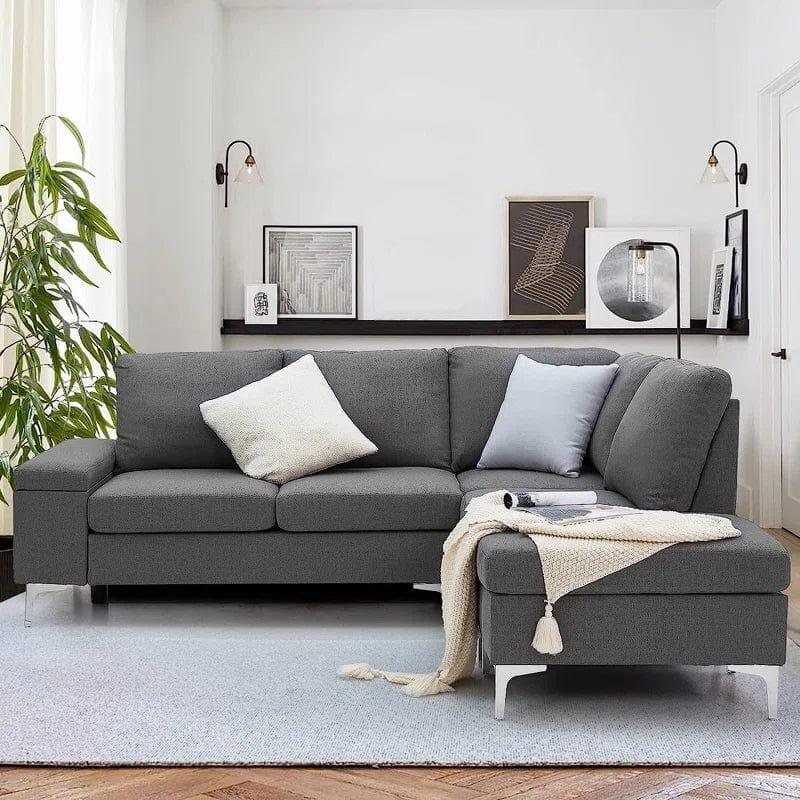 Alteus 2 - Piece Upholstered Corner Sofa Chaise - Ouch Cart
