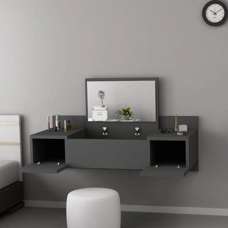 Vanity Table Floating Shelf with Drawer Small Rustic Wood Wall Shelves for Storing and Displaying Multi use Shelf - Ouch Cart