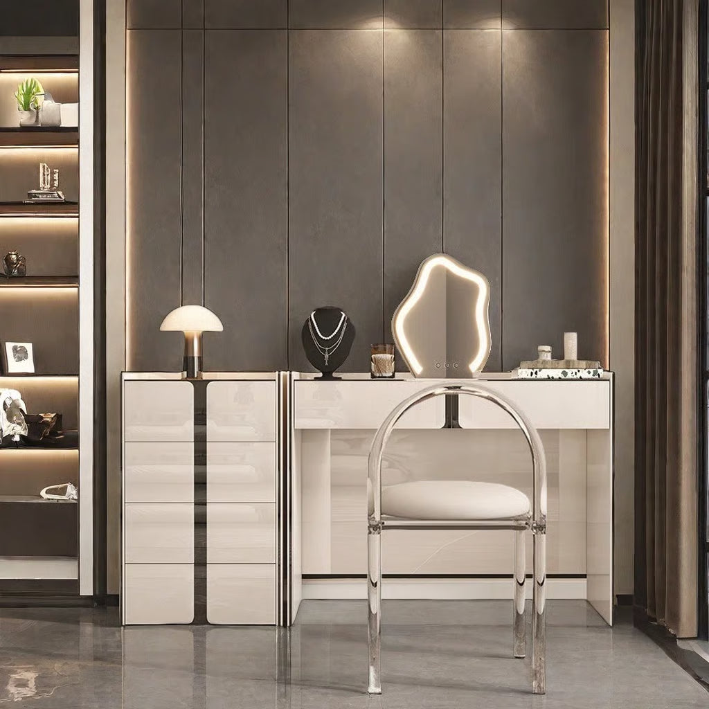 Anagel Dressing Table with Mirror โ Modern Makeup Organizer-OUCH CART |Dressing table