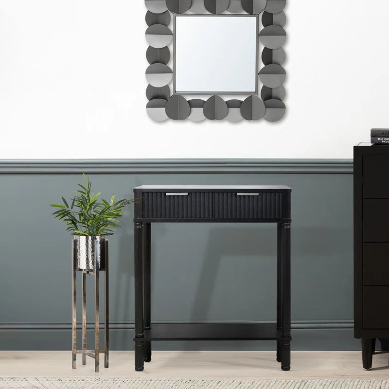 2 Drawers Wooden Slim Entry jonas Table Ouch Cart