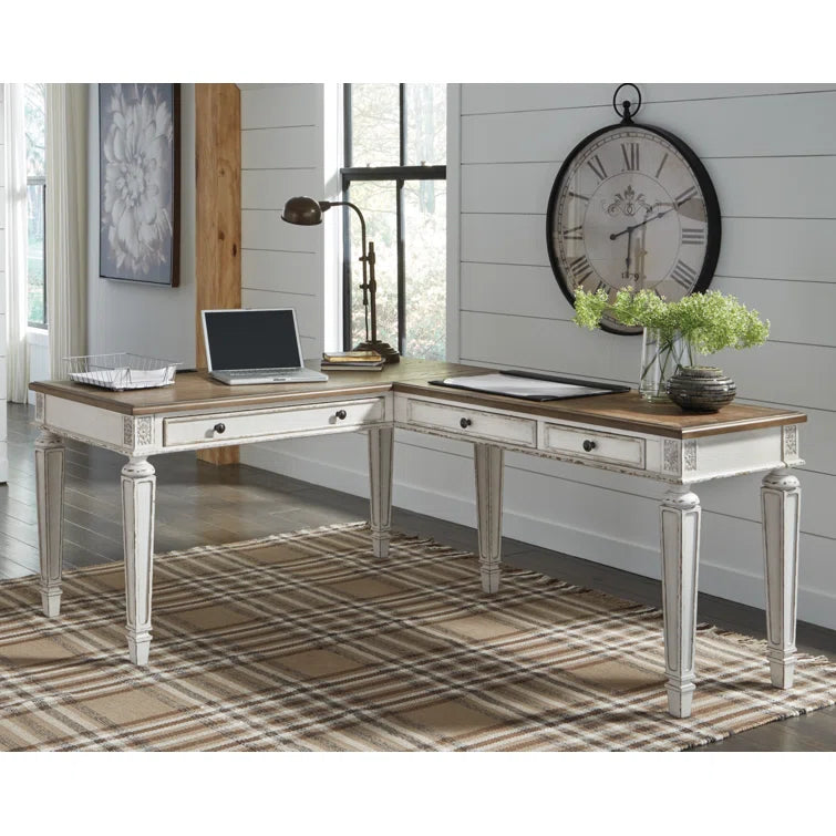 Maximized Workspace: L-Shaped Writing Desk for Comfort and Productivity