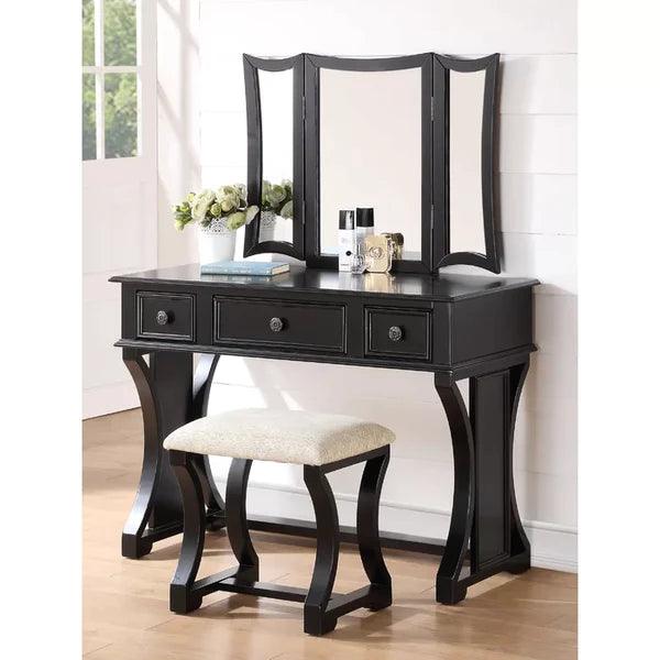 Sobrin terno Vanity dressing table design with stool with mirror - Ouch Cart
