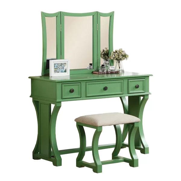 Sobrin terno Vanity dressing table design with stool with mirror - Ouch Cart