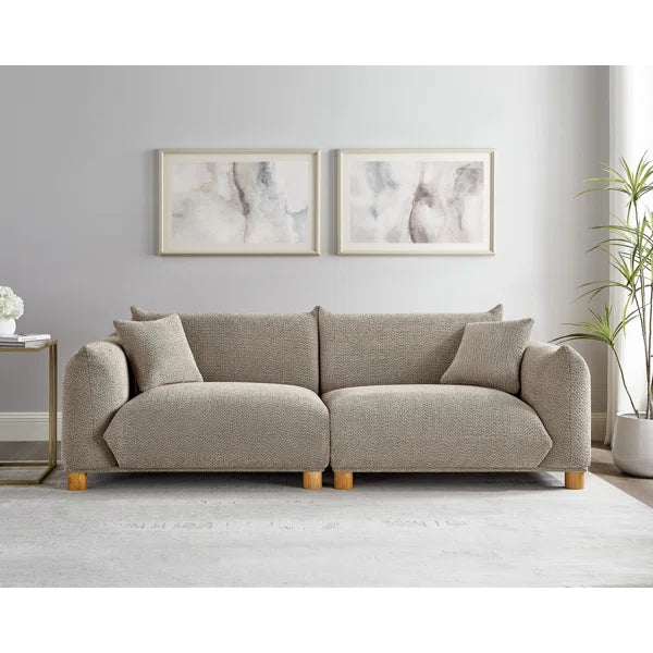 Scandinavian Modern Bouclé Sofa – Minimalist Elegance Meets Comfort