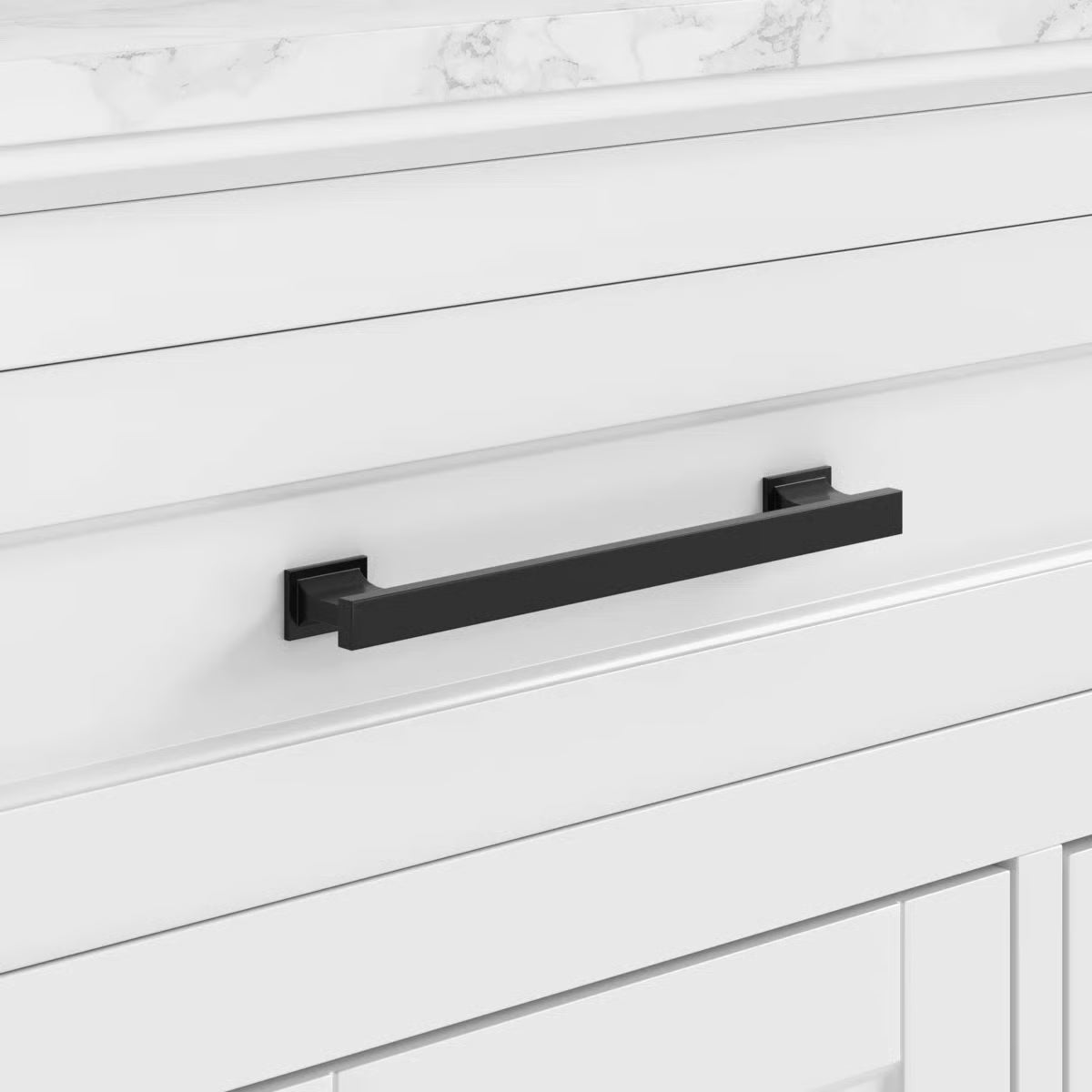 Auben 36" Modern Bathroom Vanity – Engineered Marble Top & Storage Drawers