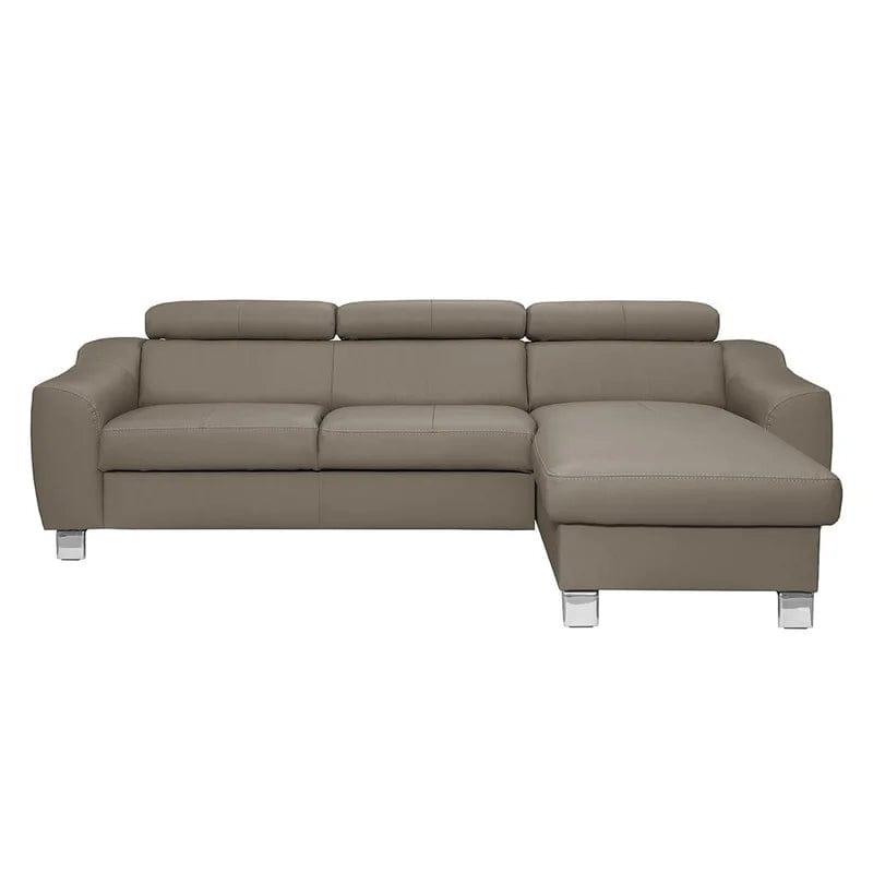 Avaiyah Leather Corner Sofa with Longchair - Ouch Cart