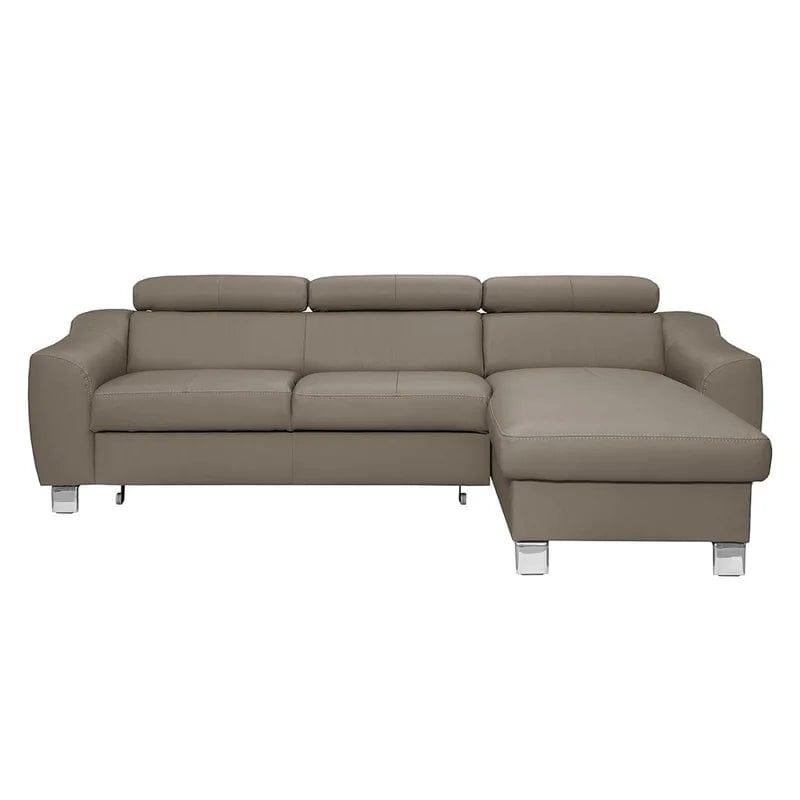 Avaiyah Leather Corner Sofa with Longchair - Ouch Cart
