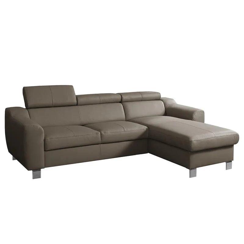 Avaiyah Leather Corner Sofa with Longchair - Ouch Cart
