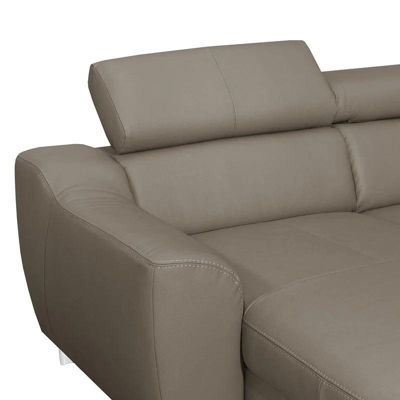 Avaiyah Leather Corner Sofa with Longchair - Ouch Cart
