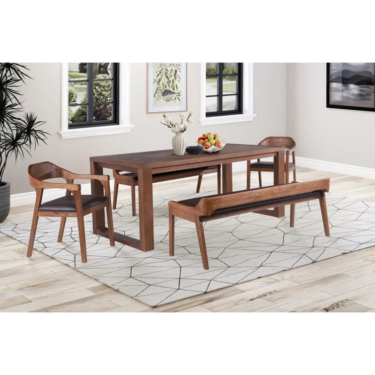 5 - Piece Solid Wood Trestle Dining Set