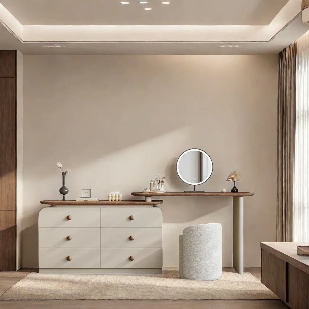 Azaneth Dressing Table with Mirror – Modern Makeup Organizer