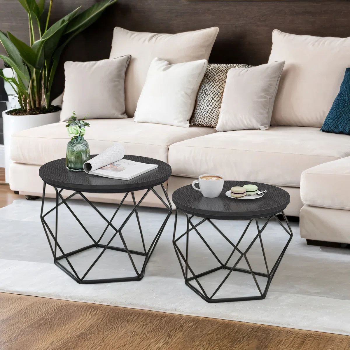 Keema Frame 2 Piece Bunching Coffee Table Sets OUCH CART