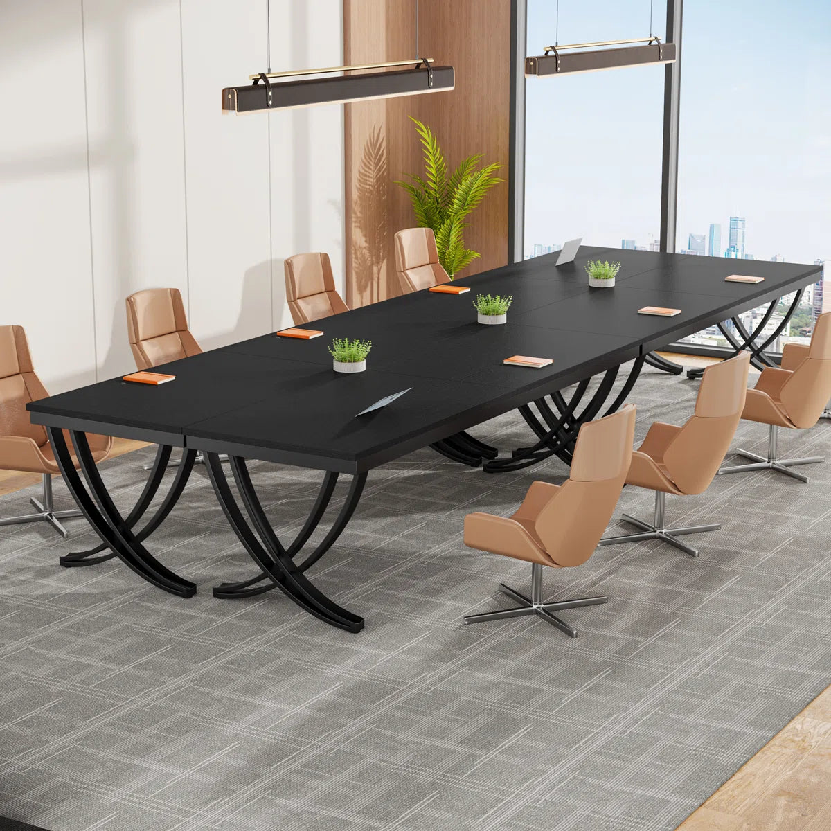 Jaline 78.74'' Rectangle Conference Table (Set of 4)