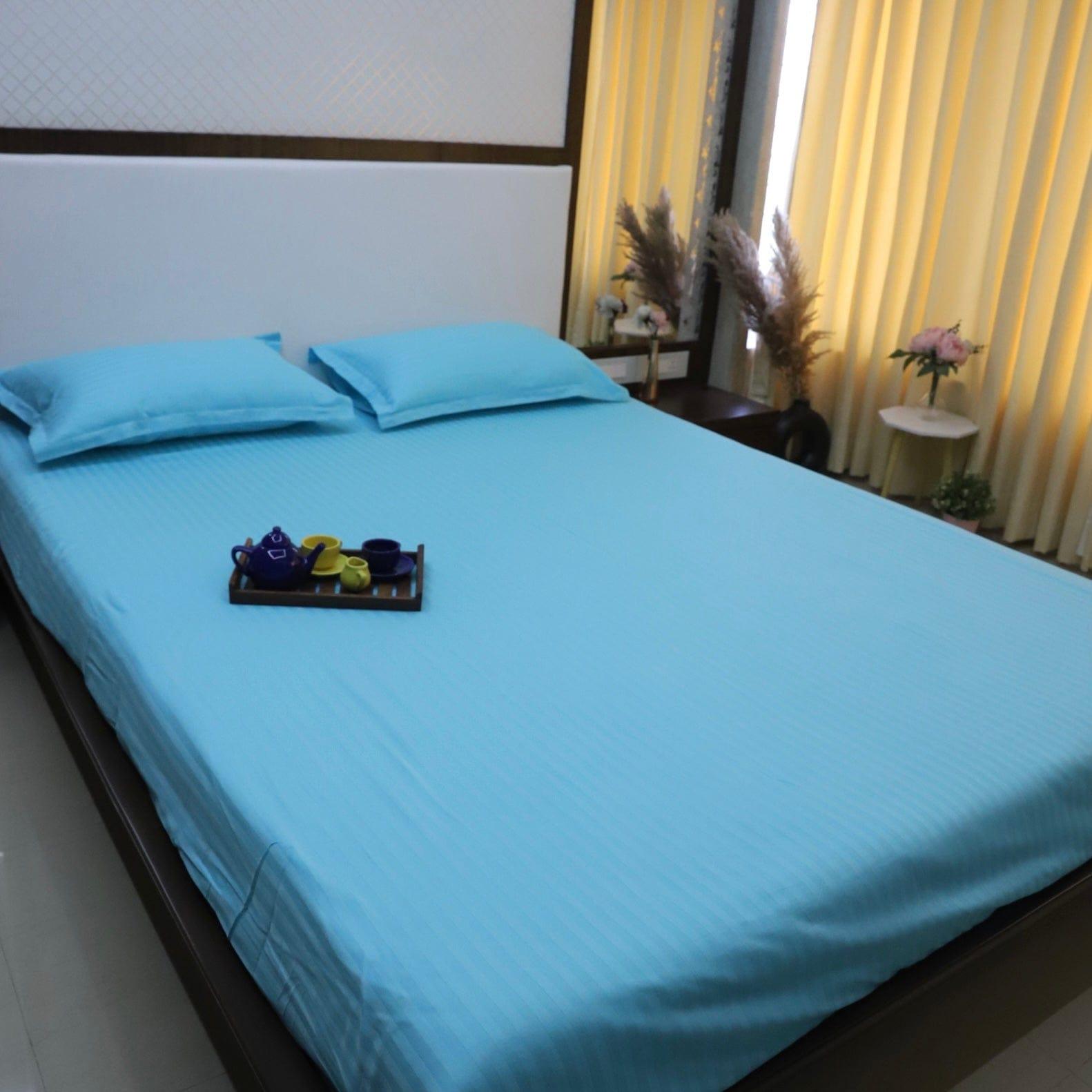Blue Radiance Striped Bedding Set - Ouch Cart