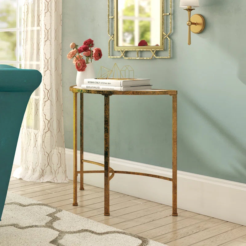 Zoey Glass Top Console Table Ouch Cart
