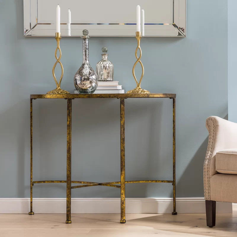 Zoey Glass Top Console Table Ouch Cart
