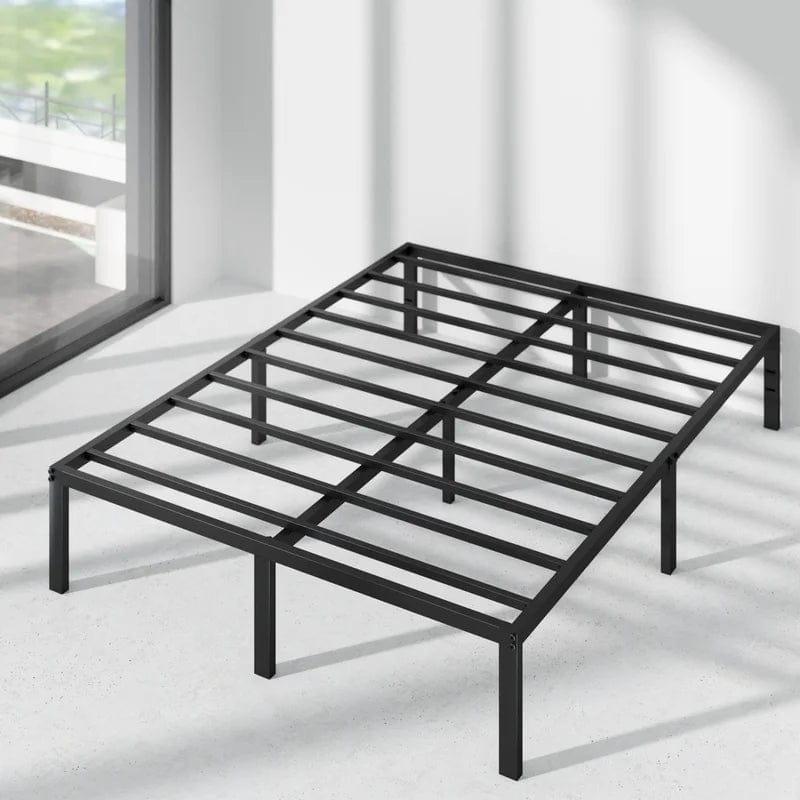 Barbieri Minimal Black Bed Frame With Square Feet - Ouch Cart