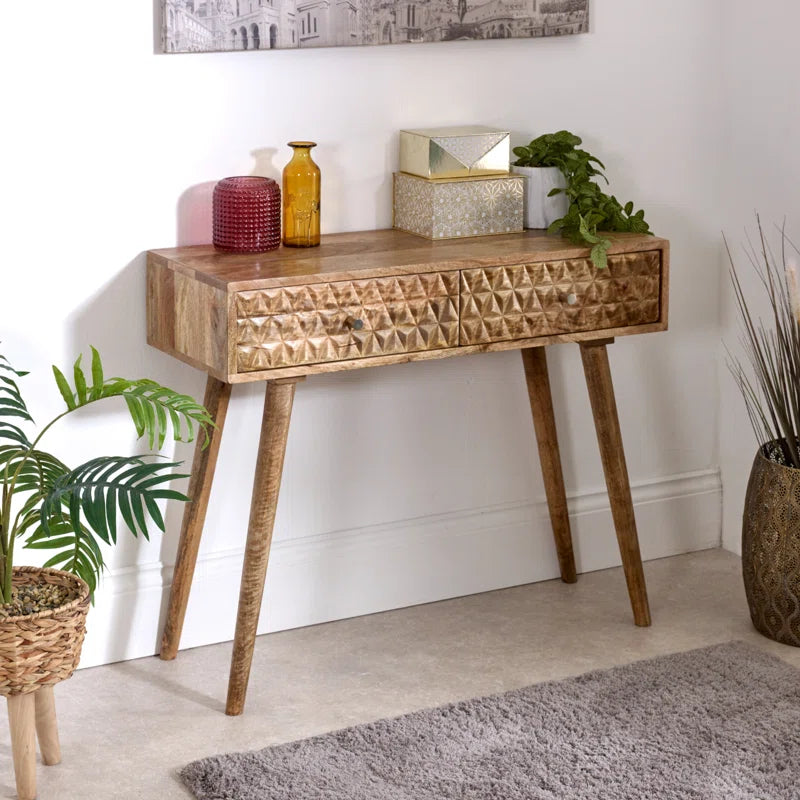 Eiden Solid Wood Console Table Ouch Cart