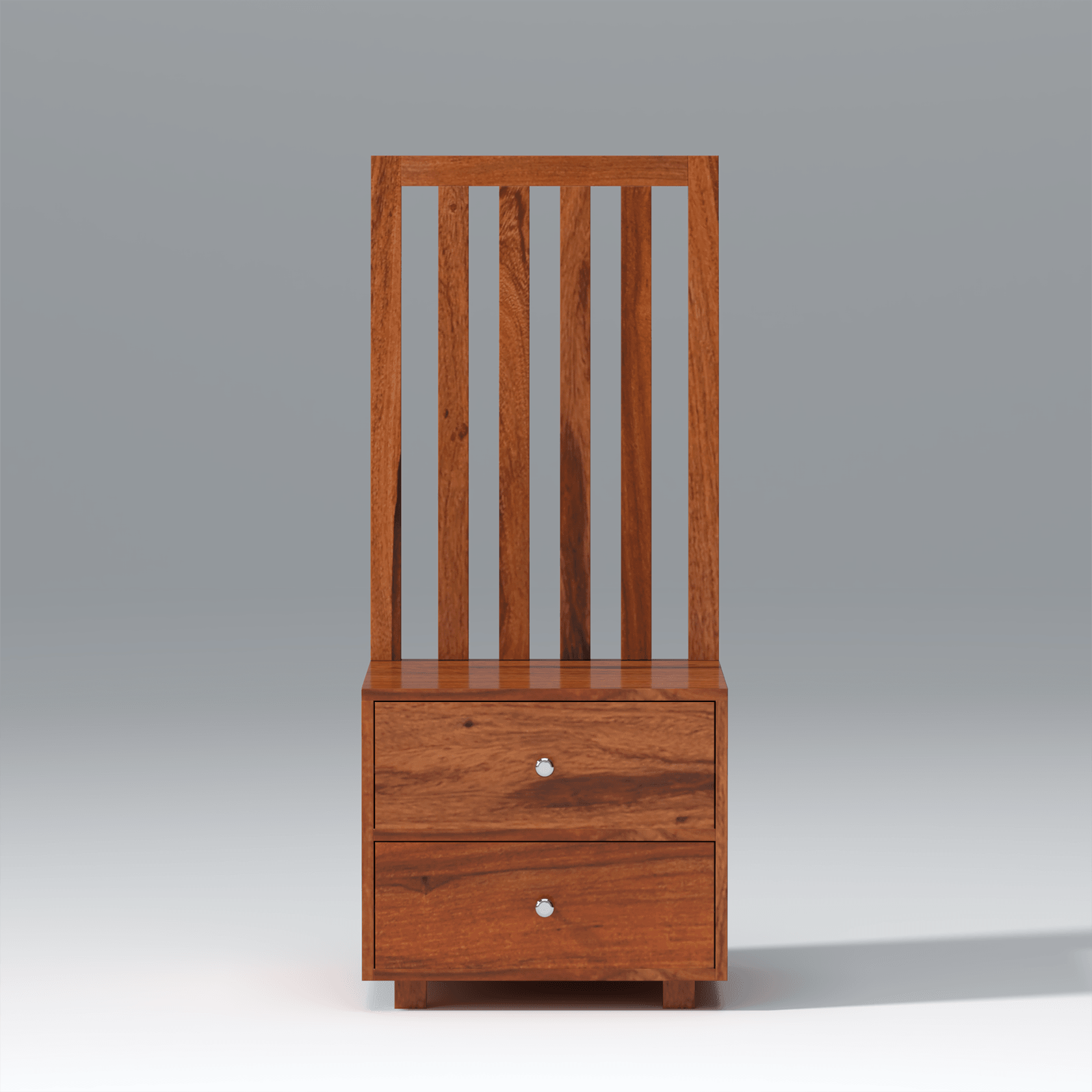 Eleganz Sheesham Wood Bedside in Maharani Color - Ouch Cart