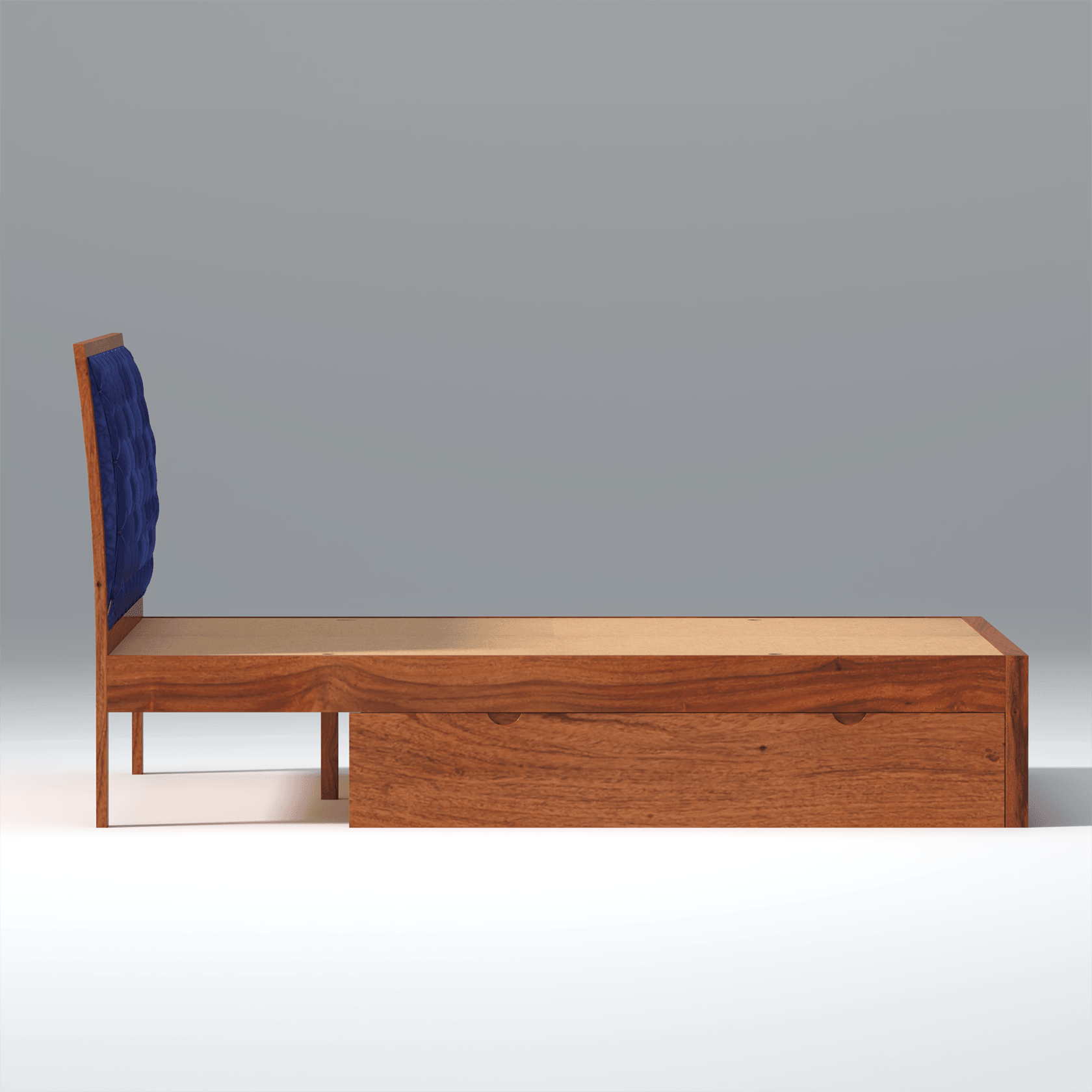 Eleganz Sheesham Wood Bed with Box Storage in Maharani Colour - Ouch Cart