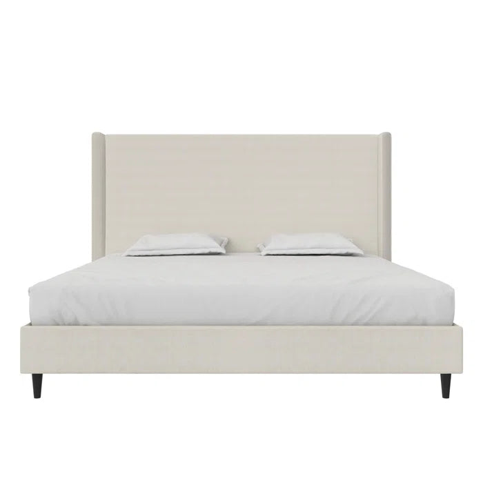 Birzer King Upholstered Wingback Bed OUCH CART
