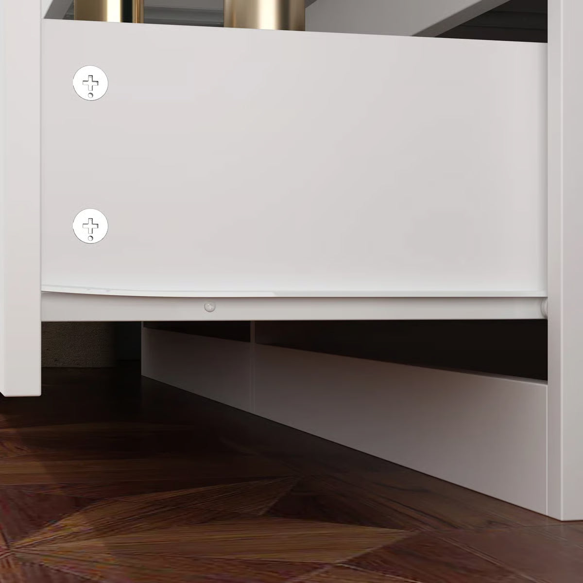 Functional Brance White 9-Drawer Makeup Vanity Desk – Convertible Design